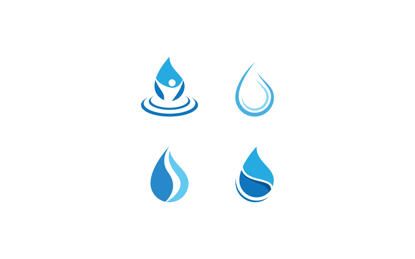 water drop icon vector logo design template