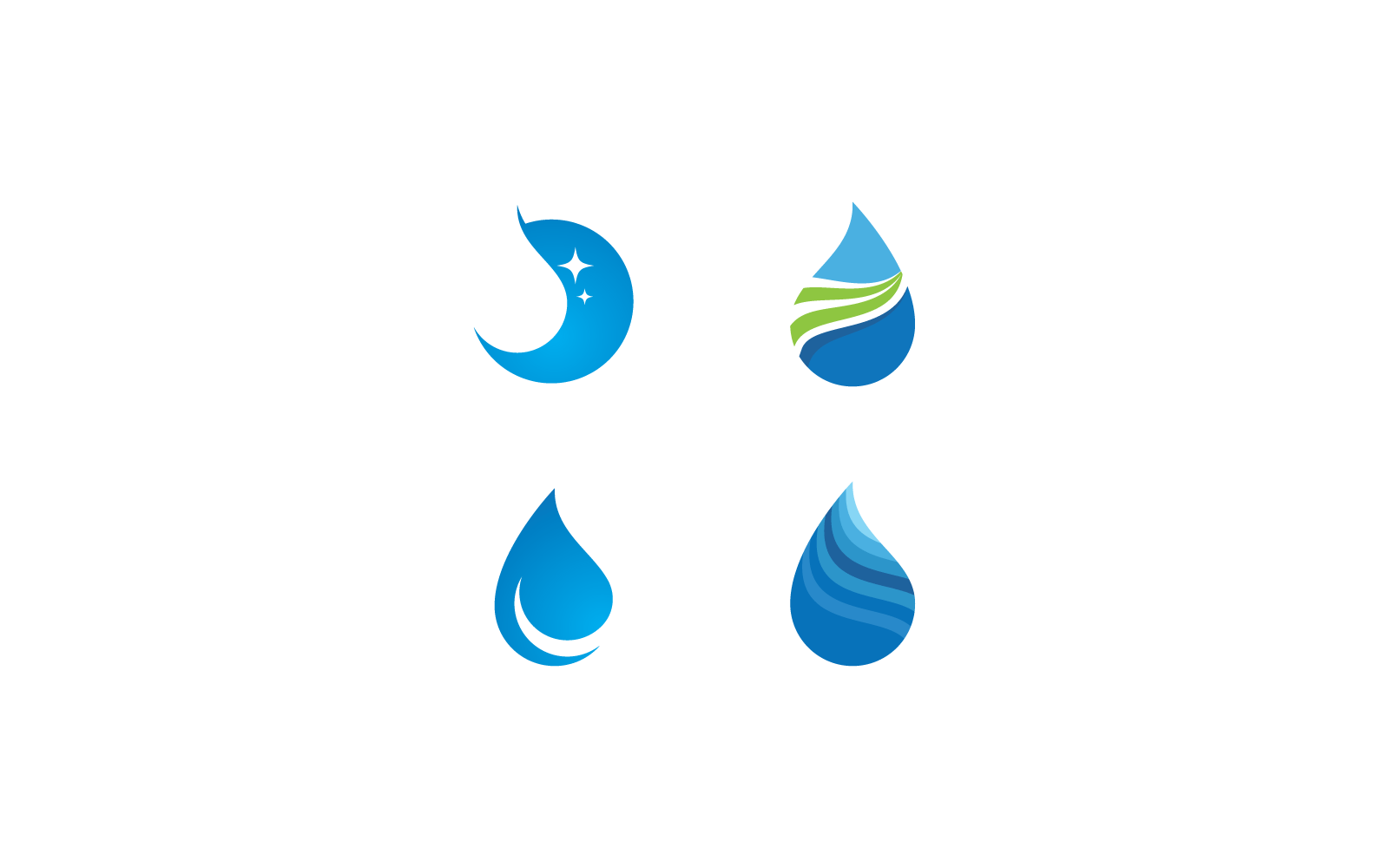 water drop Logo design template vector illustration