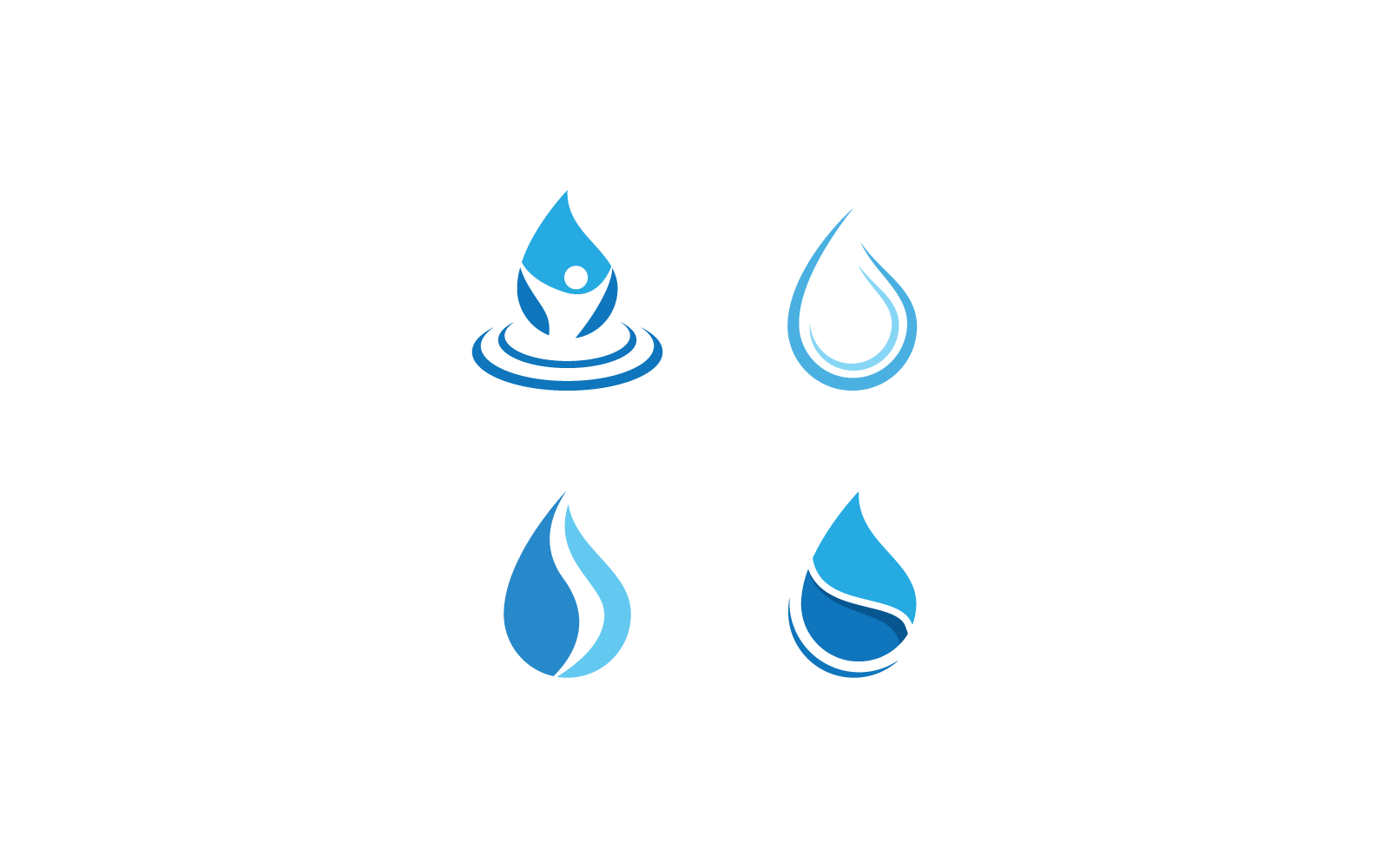 waterdruppel pictogram vector logo ontwerp sjabloon