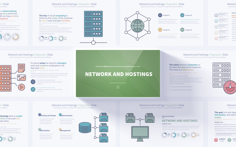 Complete Network and Hosting PowerPoint Template