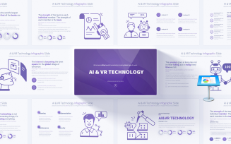 Dynamic AI & VR Technology Keynote Infographic Template