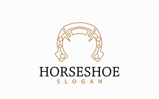 Horseshoe Logo Horse Vector Vintage ElegantV10