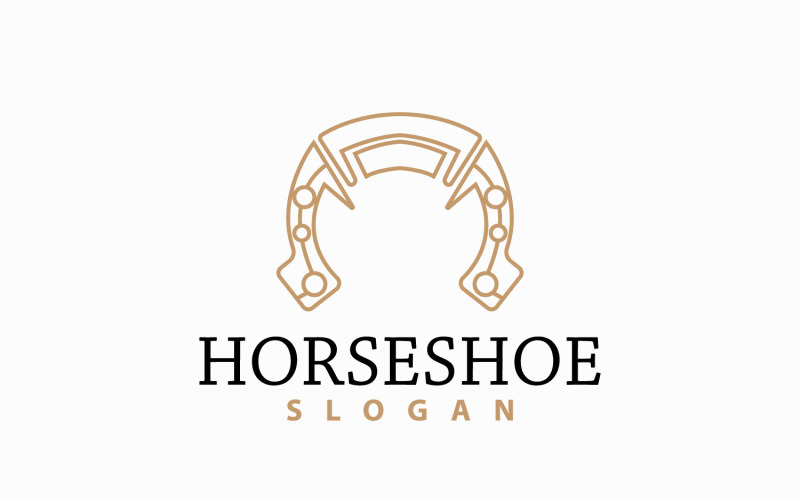 Horseshoe Logo Horse Vector Vintage ElegantV10 Logo Template