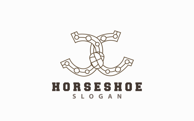 Horseshoe Logo Horse Vector Vintage ElegantV11 Logo Template