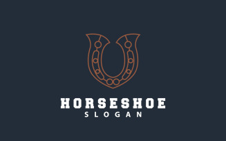 Horseshoe Logo Horse Vector Vintage ElegantV12