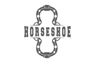 Horseshoe Logo Horse Vector Vintage ElegantV13