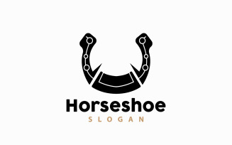 Horseshoe Logo Horse Vector Vintage ElegantV1