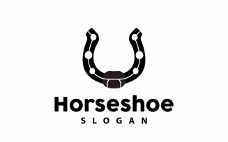 Horseshoe Logo Horse Vector Vintage ElegantV2