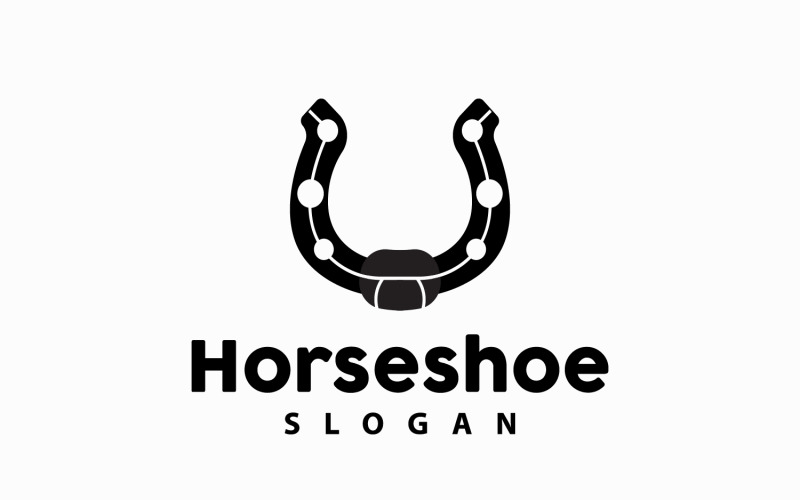 Horseshoe Logo Horse Vector Vintage ElegantV2 Logo Template