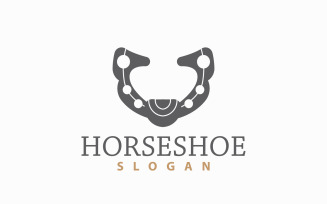 Horseshoe Logo Horse Vector Vintage ElegantV3