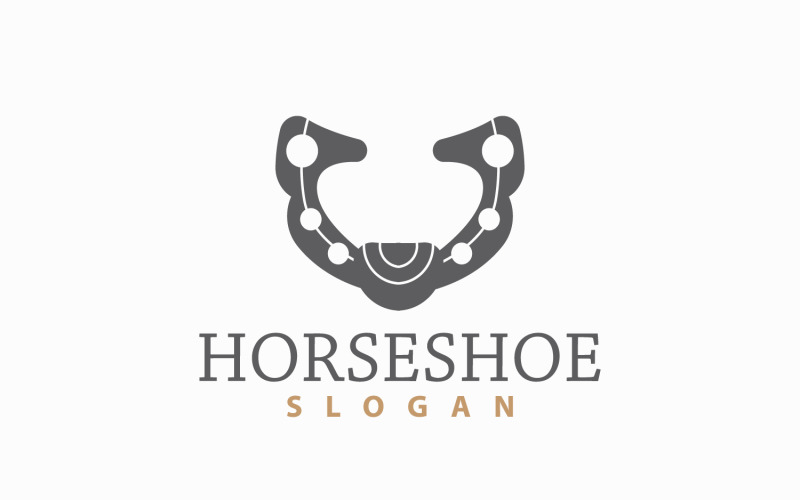 Horseshoe Logo Horse Vector Vintage ElegantV3 Logo Template