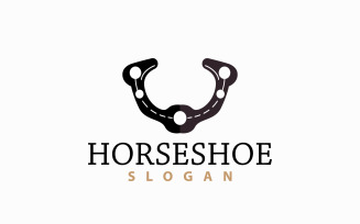 Horseshoe Logo Horse Vector Vintage ElegantV4