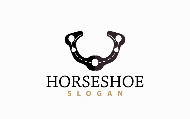 Horseshoe Logo Horse Vector Vintage ElegantV4 Logo Template