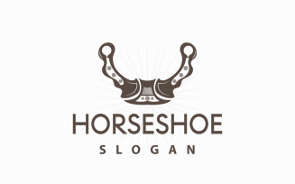 Horseshoe Logo Horse Vector Vintage ElegantV6