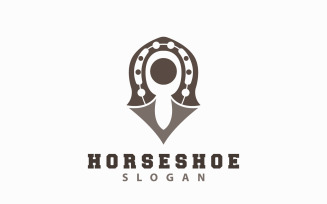 Horseshoe Logo Horse Vector Vintage ElegantV7