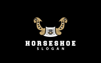 Horseshoe Logo Horse Vector Vintage ElegantV8