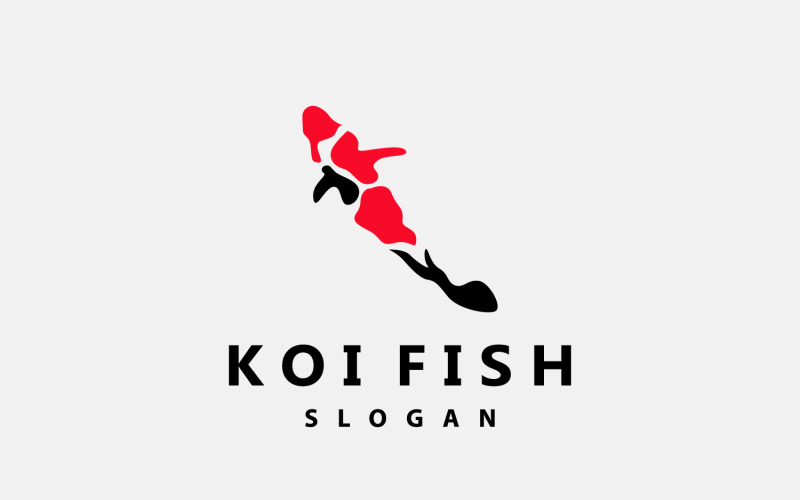 Koi Fish Logo Design Fish Vector IllustrationV2 Logo Template