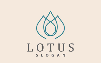 Lotus Logo Flower Plant Vector DesignV1