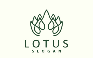 Lotus Logo Flower Plant Vector DesignV2