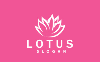 Lotus Logo Flower Plant Vector DesignV3