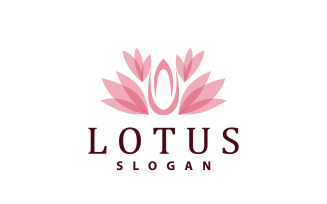 Lotus Logo Flower Plant Vector DesignV4