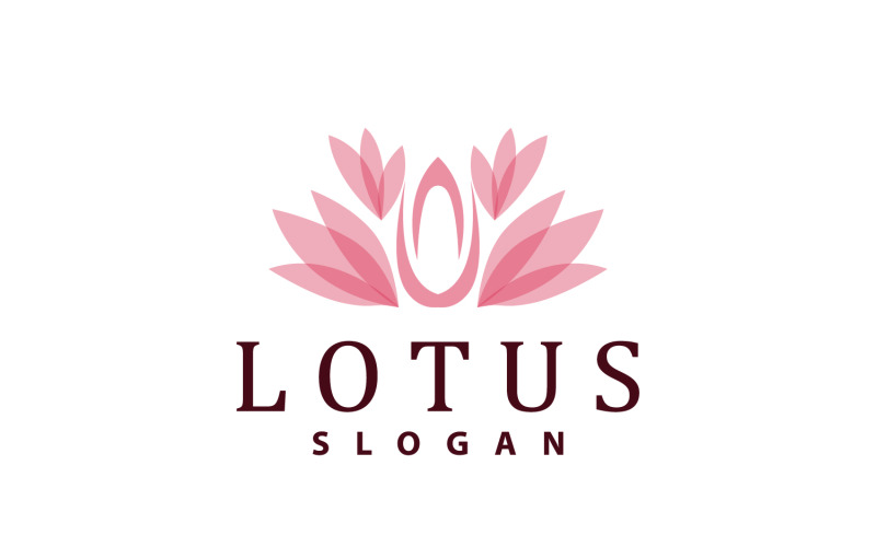 Lotus Logo Flower Plant Vector DesignV4 Logo Template