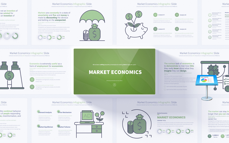 Professional Market Economics Keynote Infographic Slides Keynote Template