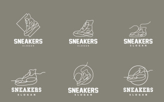 Shoes Logo Design Simple Minimalist Line StyleV12