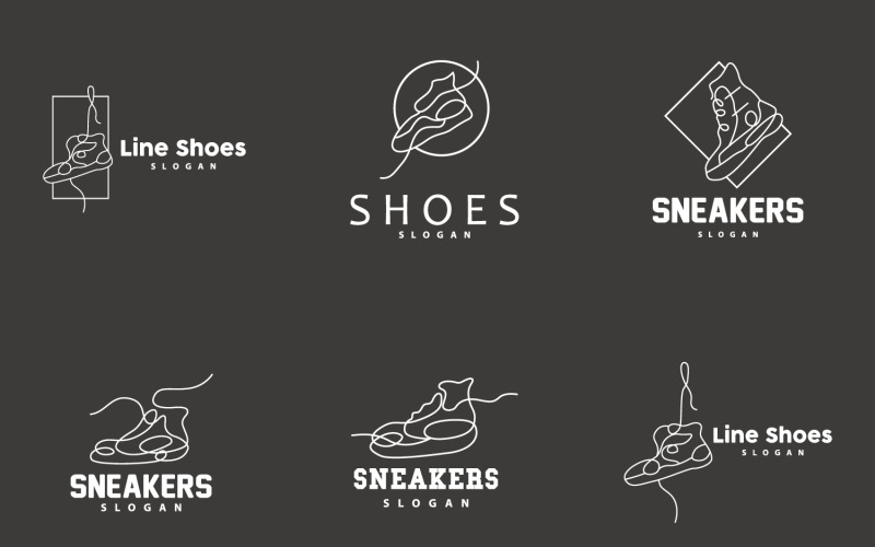 Shoes Logo Design Simple Minimalist Line StyleV13 Logo Template