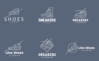 Shoes Logo Design Simple Minimalist Line StyleV14