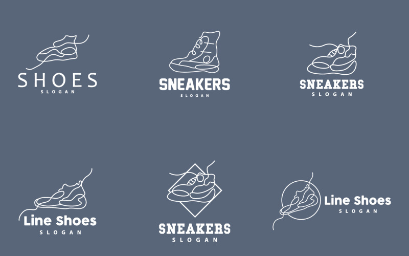 Shoes Logo Design Simple Minimalist Line StyleV14 Logo Template