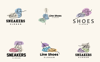 Shoes Logo Design Simple Minimalist Line StyleV1