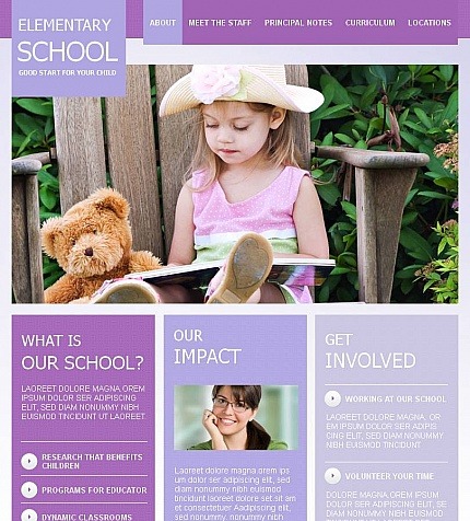 Primary School Premium Facebook HTML CMS Template Big Screenshot Primary School Facebook HTML CMS Template Facebook Screenshot