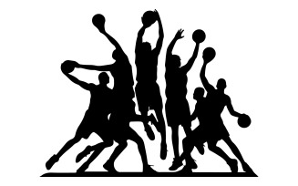 basketball player silhouette art