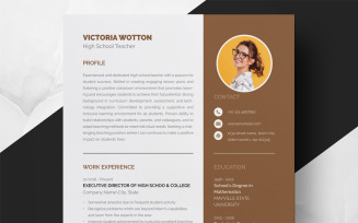 Creative And Professional Resume Template Layout