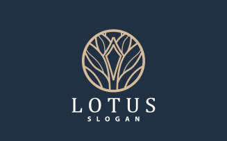 Lotus Logo Flower Plant Vector DesignV5