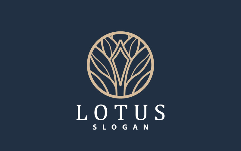 Lotus Logo Flower Plant Vector DesignV5 Logo Template