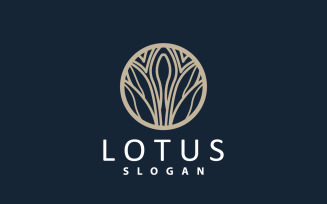 Lotus Logo Flower Plant Vector DesignV6