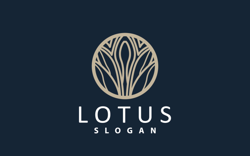 Lotus Logo Flower Plant Vector DesignV6 Logo Template