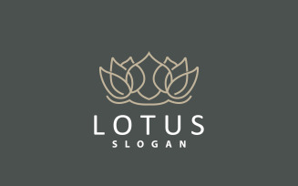 Lotus Logo Flower Plant Vector DesignV7