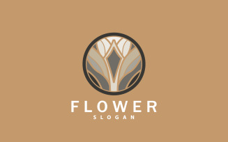 Lotus Logo Flower Plant Vector DesignV8