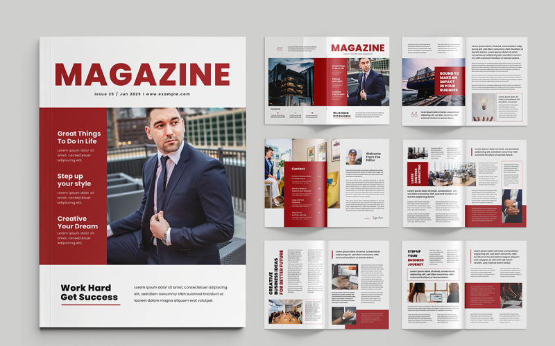 Magazine Layout Business magazine Template Magazine Template