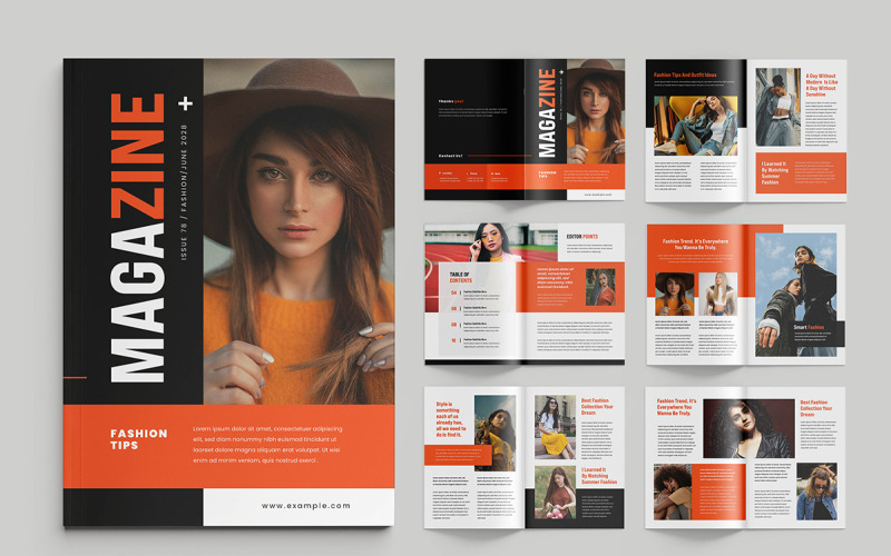 Magazine Layout Fashion Magazine Template