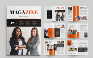 Magazine Layout Template Business Magazine Design