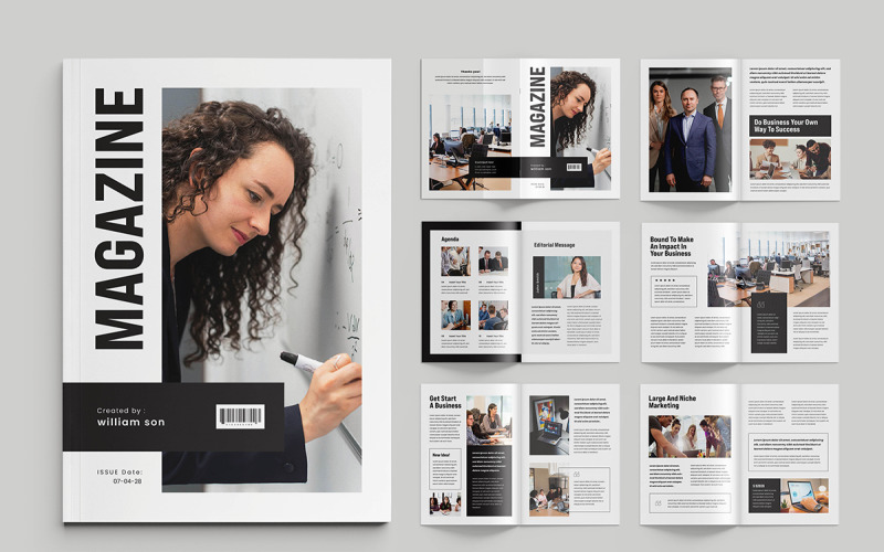 Magazine Layout Template Design lifestyle Fashion Magazine Magazine Template