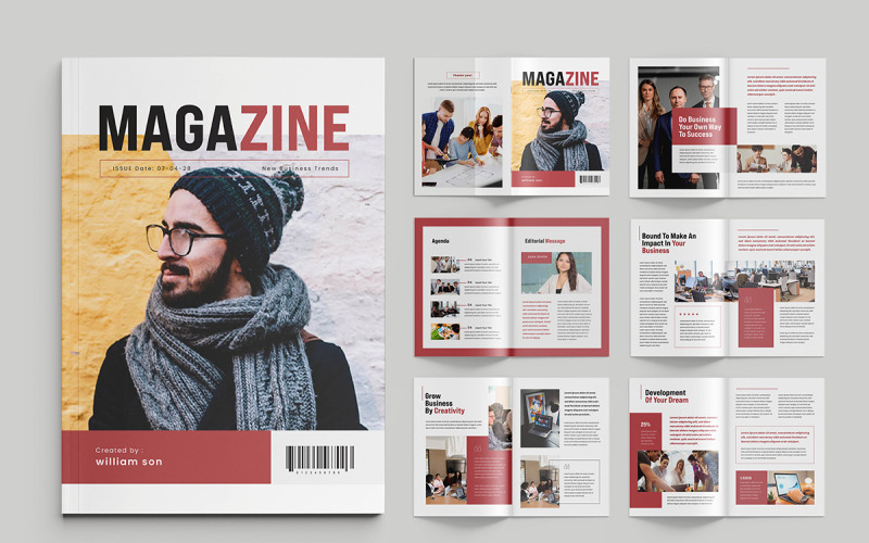 Magazine Template Fashion Magazine Dseign