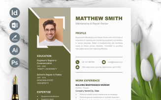 Professional And Modern Resume Template Design