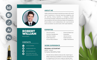 Professional And Modern Resume Template Layout