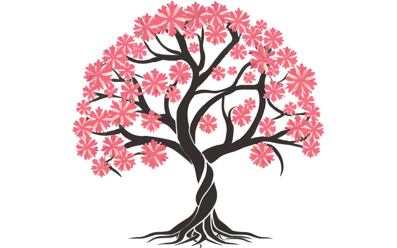 Tree vector art illustration image Illustration