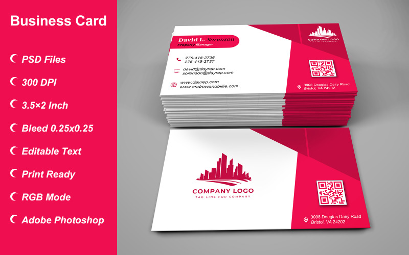 Visiting Card Template with Customizable Designs - 353 Corporate Identity